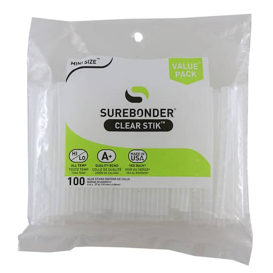 Surebonder® 4" Dual Temperature Clear Hot Glue Sticks, 100ct. | 4 in | Michaels®